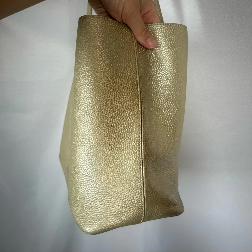 Tory Burch Metallic Perry Leather Tote Large Shoulder Bag - Picture 14 of 16